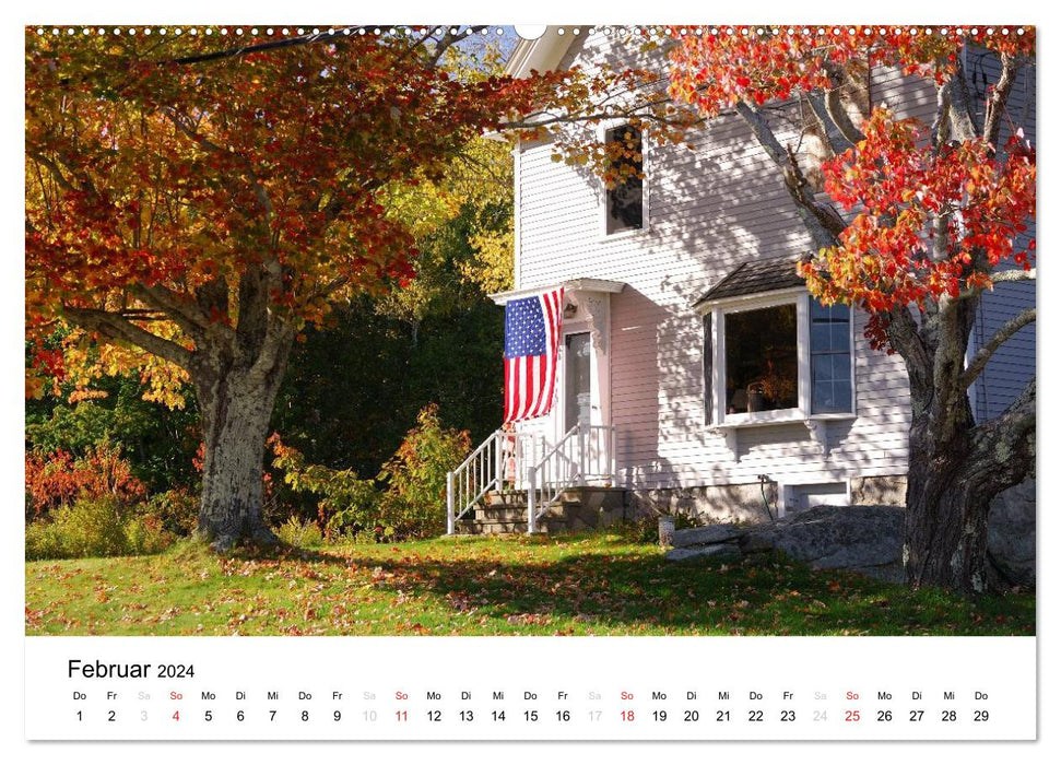 New England - 12 Monate Indian Summer (CALVENDO Wandkalender 2024)