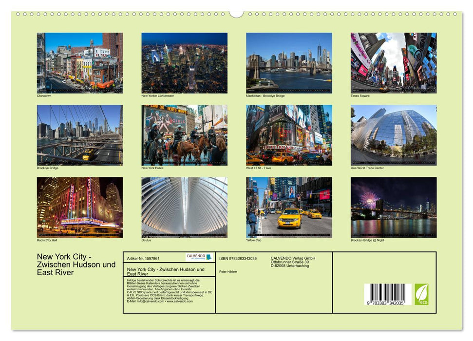 New York City - Zwischen Hudson und East River (CALVENDO Premium Wandkalender 2024)