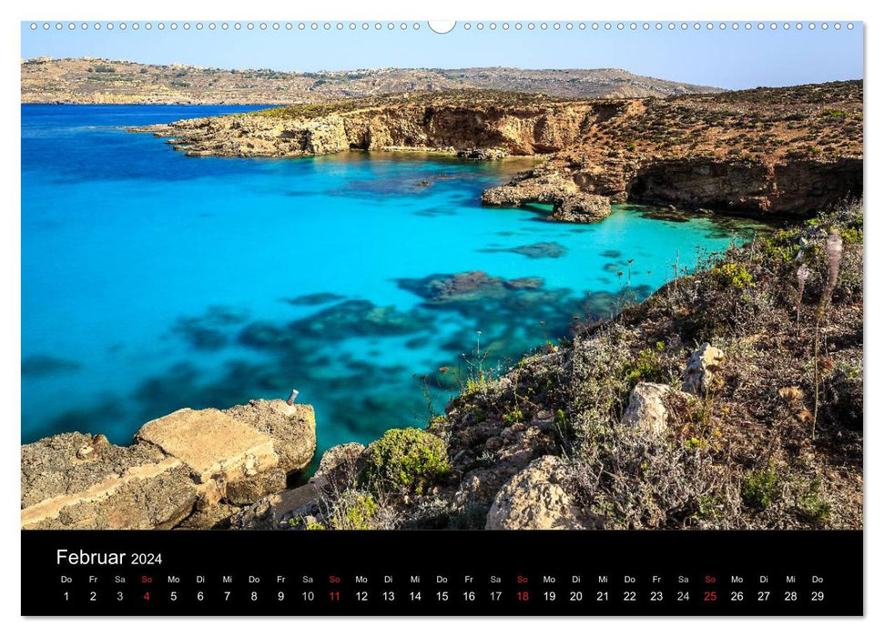 Vues maltaises (Calvendo Premium Calendrier mural 2024) 