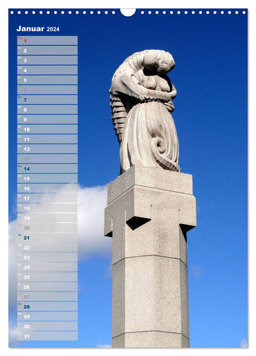 Sculptures in Vigeland Park Oslo (CALVENDO wall calendar 2024)