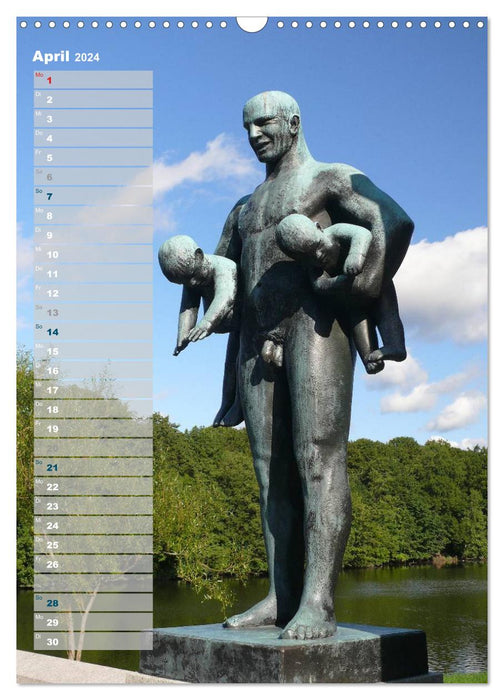 Skulpturen im Vigeland-Park Oslo (CALVENDO Wandkalender 2024)