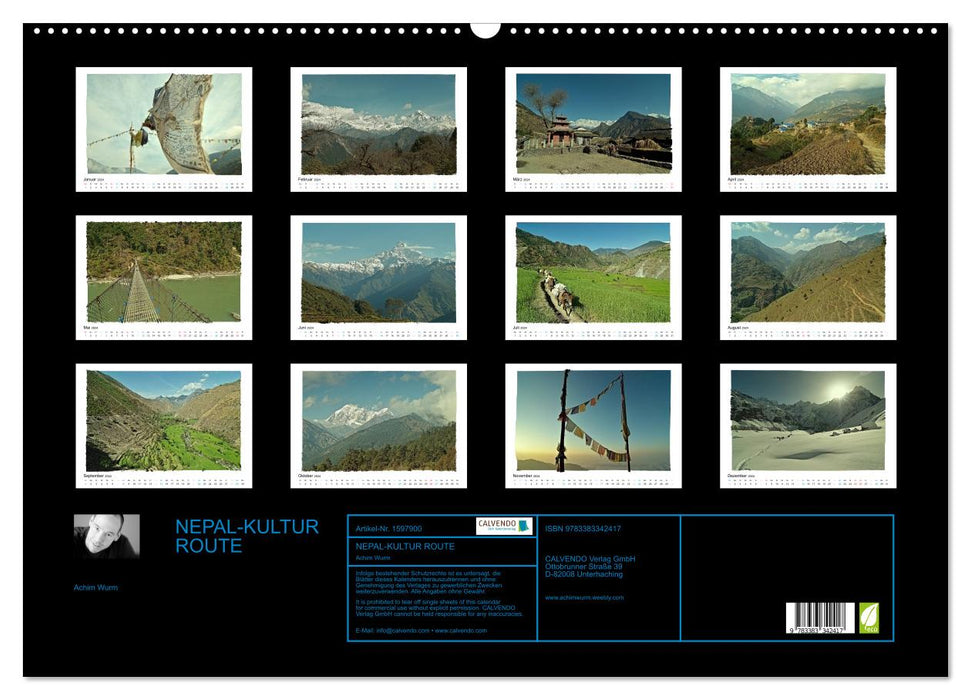 NÉPAL GREAT HIMALAYA TRAIL - ITINÉRAIRE CULTUREL (Calendrier mural CALVENDO 2024) 