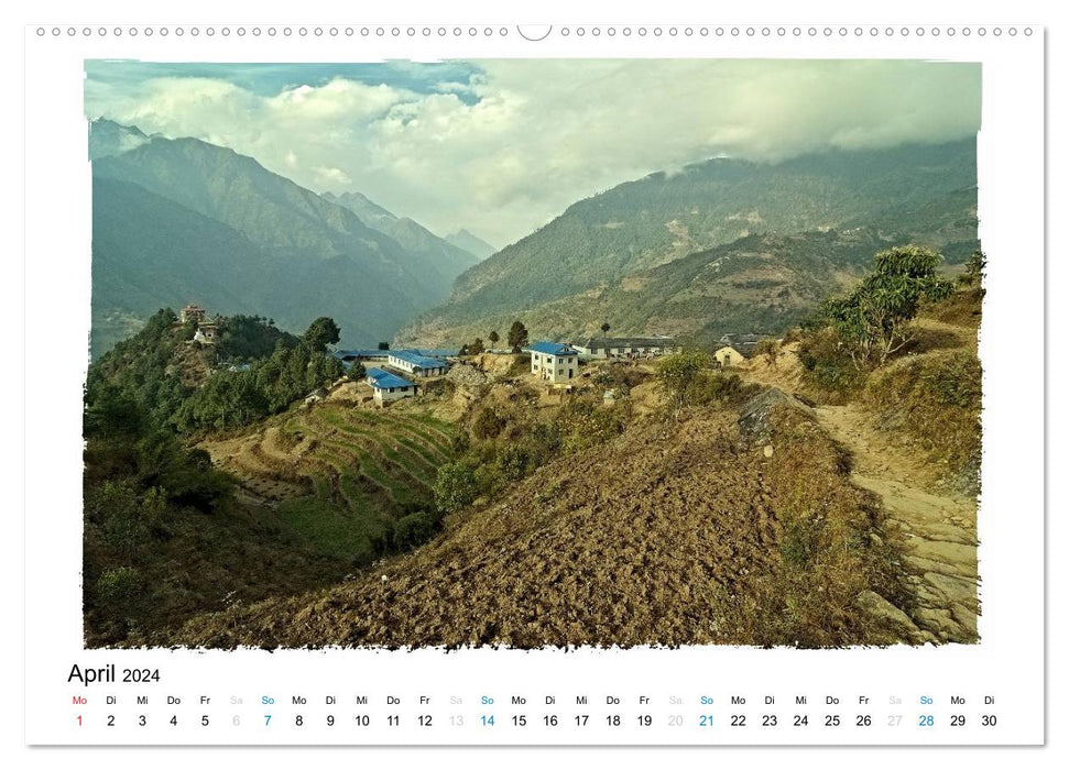 NEPAL GREAT HIMALAYA TRAIL - KULTUR ROUTE (CALVENDO Wandkalender 2024)