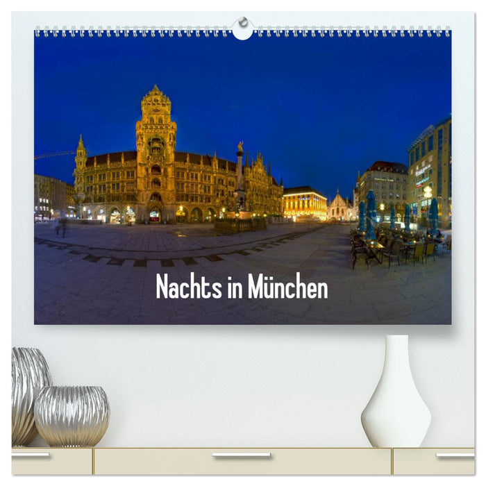 Nachts in München (CALVENDO Premium Wandkalender 2024)