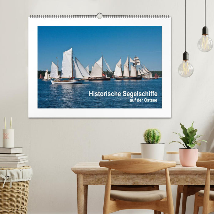 Historische Segelschiffe auf der Ostsee (CALVENDO Wandkalender 2024)