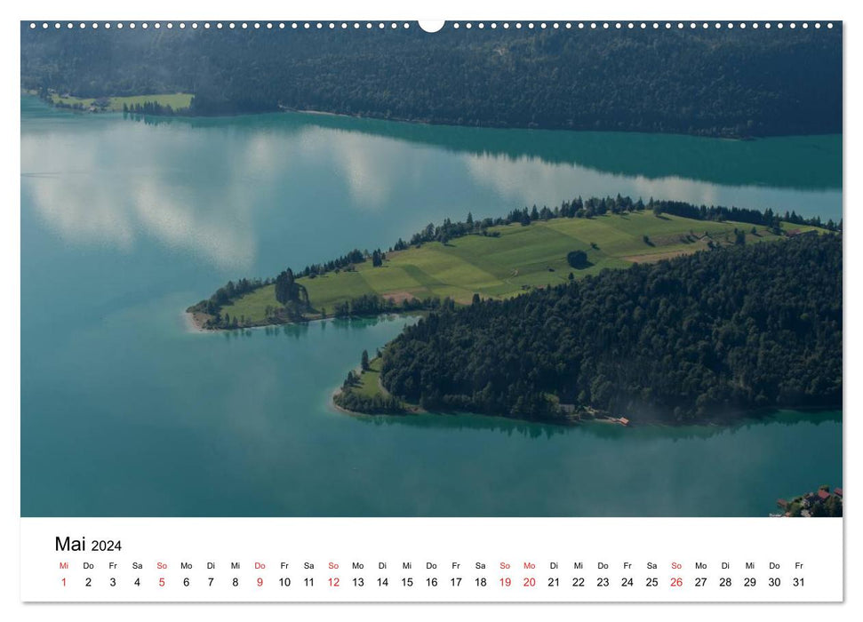 Berge und Seen rund um die Zugspitze (CALVENDO Premium Wandkalender 2024)