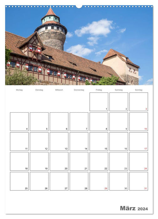 NUREMBERG Coeur enchanteur de la vieille ville / Planificateur de rendez-vous (Calendrier mural CALVENDO 2024) 