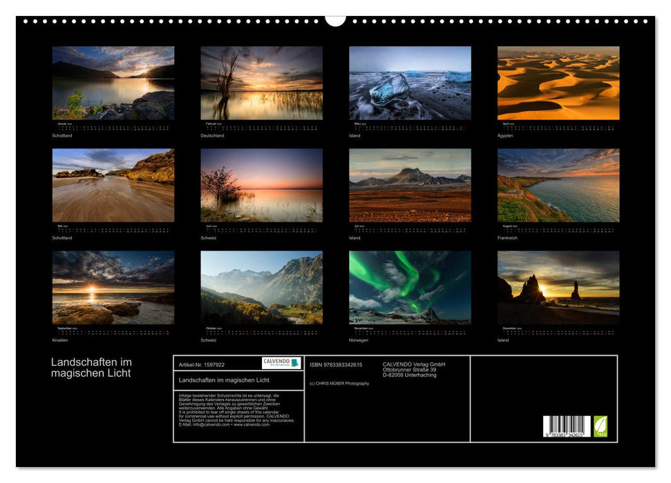 Landschaften im magischen Licht (CALVENDO Wandkalender 2024)