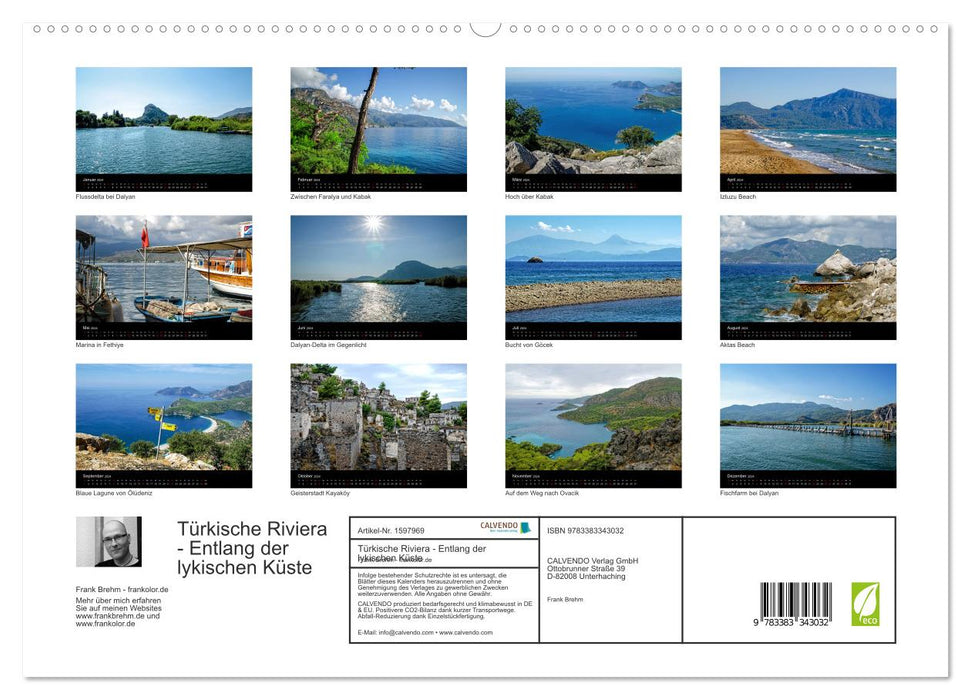 Türkische Riviera - Entlang der lykischen Küste (CALVENDO Premium Wandkalender 2024)