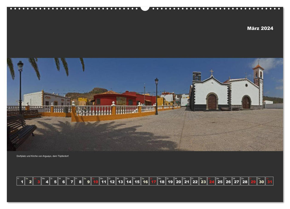 Teneriffa im Panorama (CALVENDO Premium Wandkalender 2024)