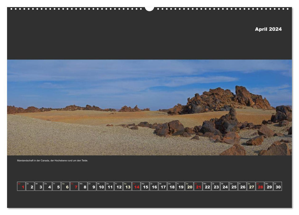Teneriffa im Panorama (CALVENDO Premium Wandkalender 2024)