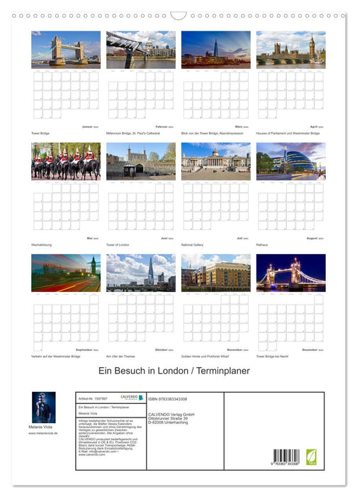Une visite à Londres / planificateur de rendez-vous (calendrier mural CALVENDO 2024) 