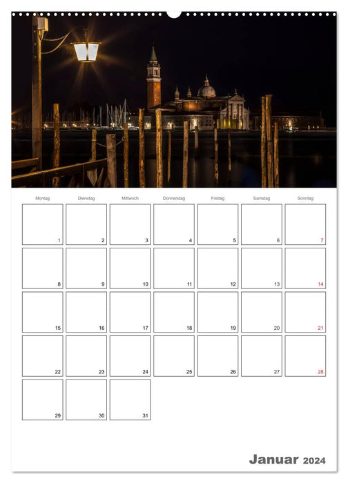 Stilles Venedig / Terminplaner (CALVENDO Wandkalender 2024)