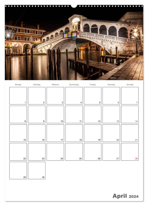 Silent Venice / Appointment Planner (CALVENDO Wall Calendar 2024) 