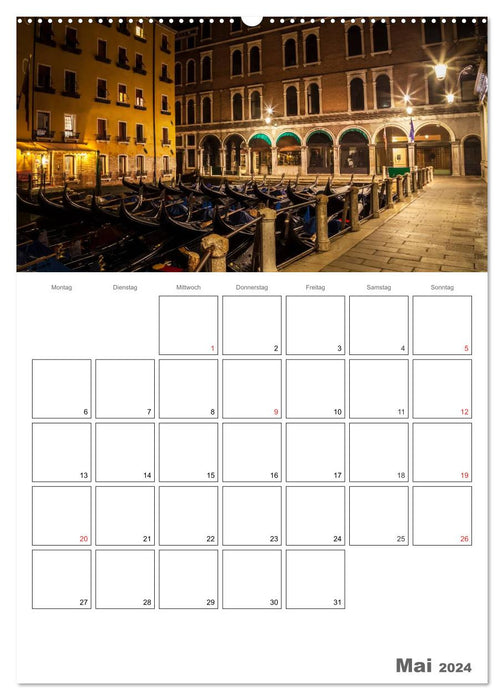 Stilles Venedig / Terminplaner (CALVENDO Wandkalender 2024)