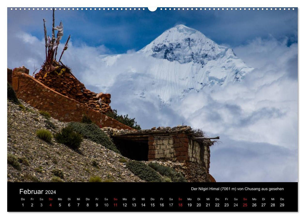 MUSTANG - the hidden kingdom in the Himalayas (CALVENDO Premium Wall Calendar 2024) 