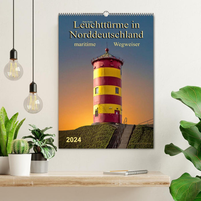 Norddeutsche Leuchttürme - maritime Wegweiser (CALVENDO Wandkalender 2024)