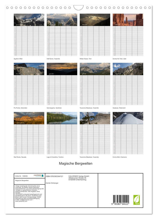 Magical mountain worlds (CALVENDO wall calendar 2024) 