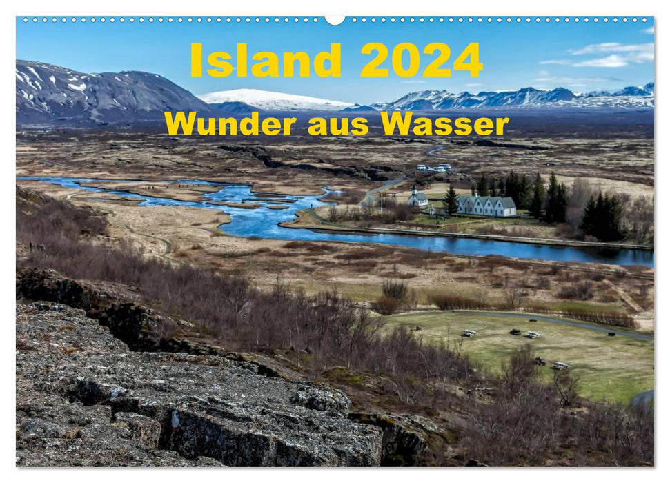 Islande – Miracles de l’eau (Calendrier mural CALVENDO 2024) 