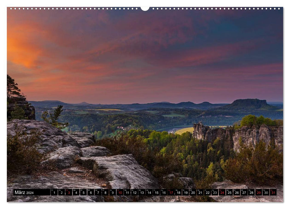 Bilder aus dem Nationalpark Sächsische Schweiz (CALVENDO Premium Wandkalender 2024)