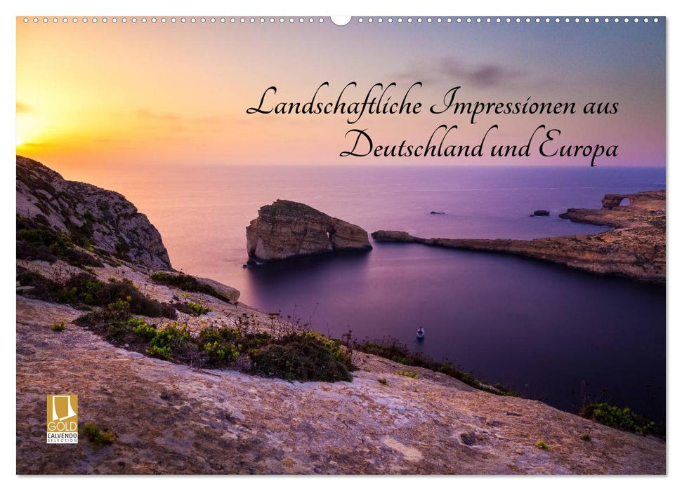 Landschaftliche Impressionen aus Deutschland und Europa (CALVENDO Wandkalender 2024)
