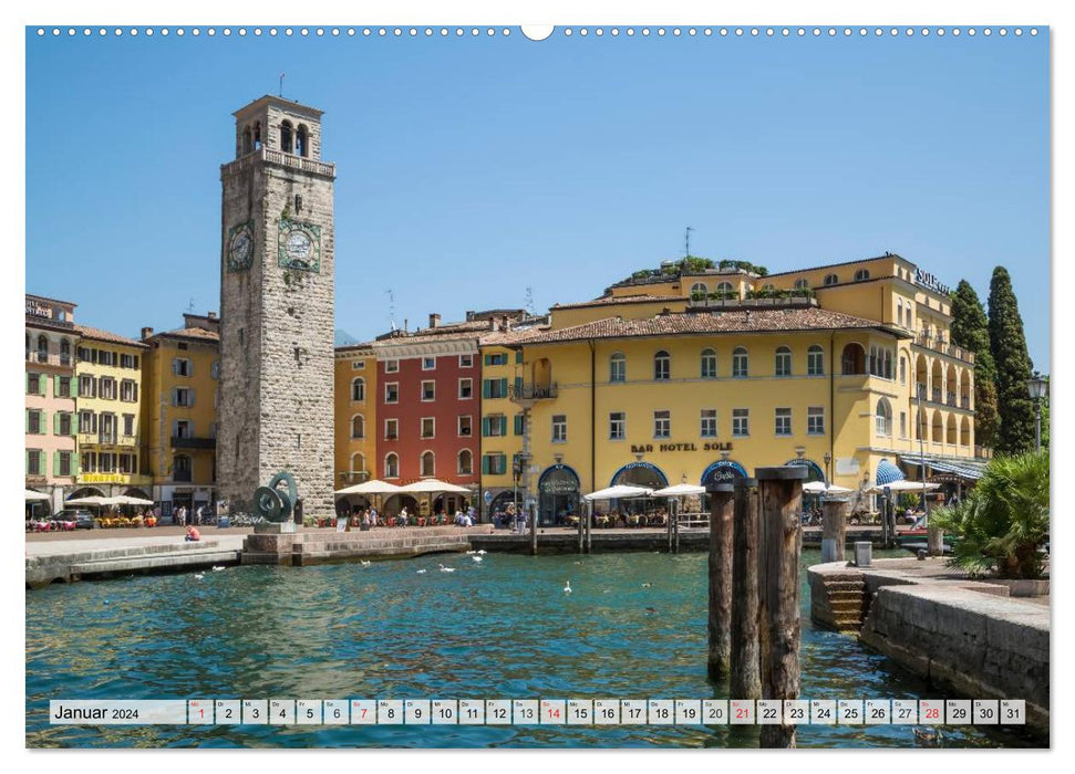 WONDERFUL LAKE GARDA Riva del Garda and Torbole (CALVENDO Premium Wall Calendar 2024) 