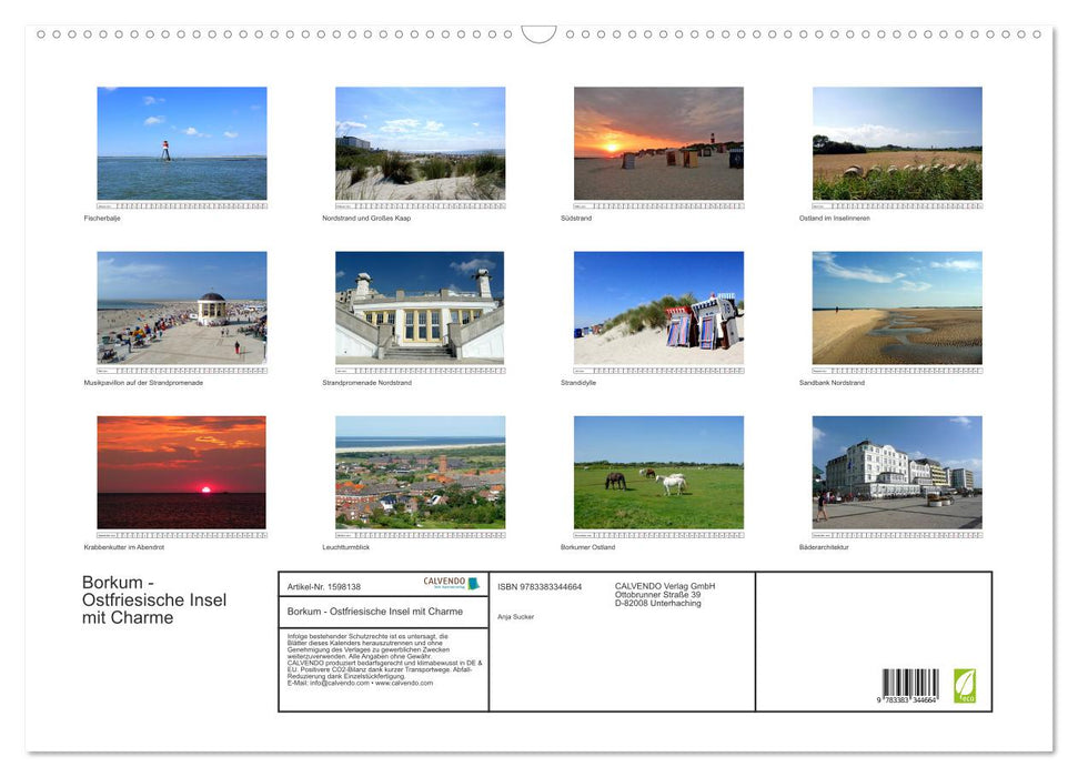 Borkum - East Frisian island with charm (CALVENDO wall calendar 2024) 