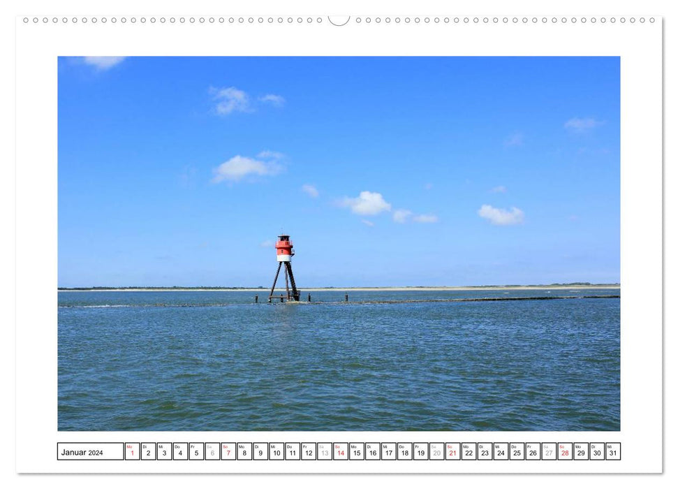 Borkum - East Frisian island with charm (CALVENDO wall calendar 2024) 