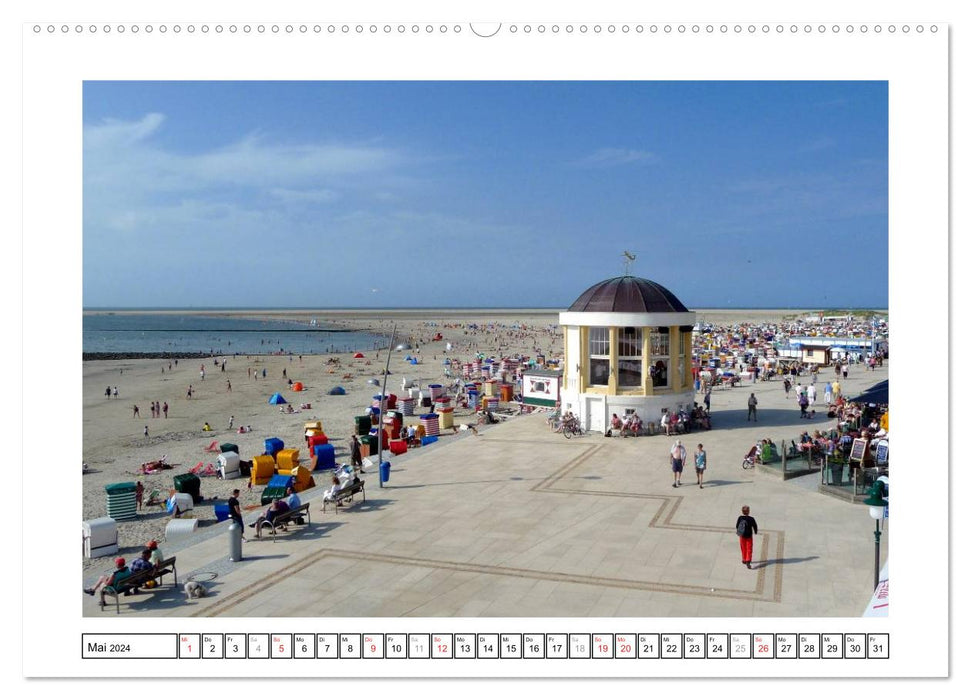 Borkum - Île de Frise orientale avec charme (calendrier mural CALVENDO 2024) 