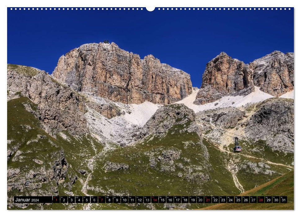 Sella Group - Vues fantastiques sur les Dolomites (Calendrier mural CALVENDO Premium 2024) 
