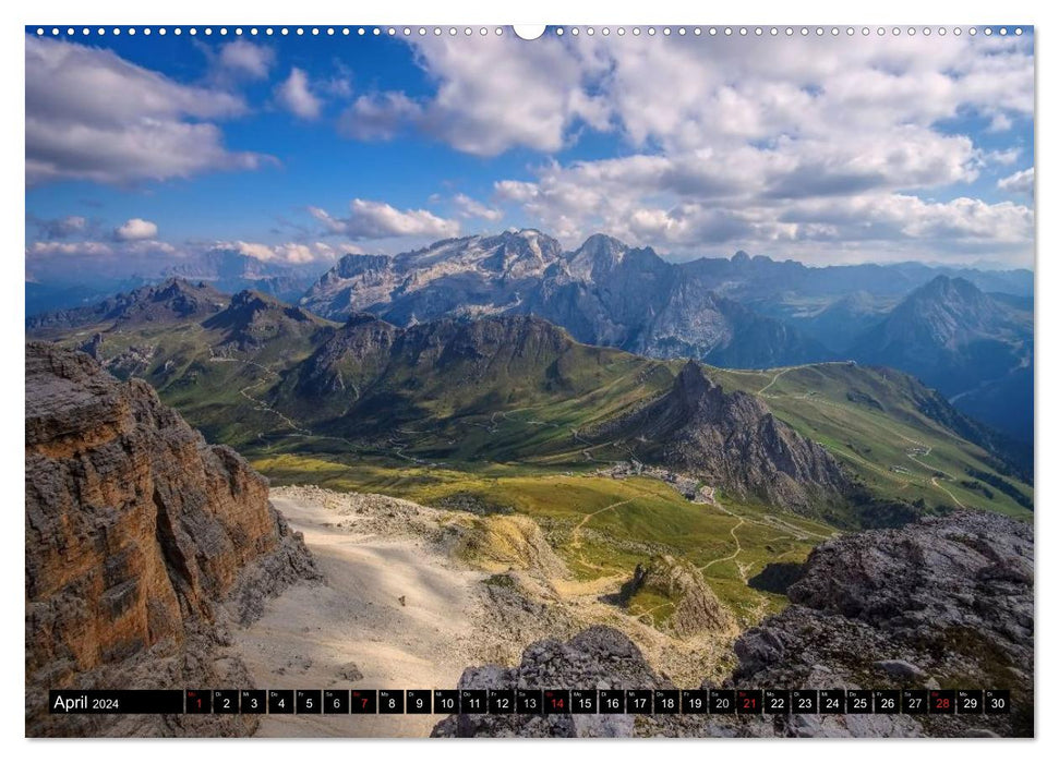 Sellagruppe - Traumhafte Ausblicke in den Dolomiten (CALVENDO Premium Wandkalender 2024)