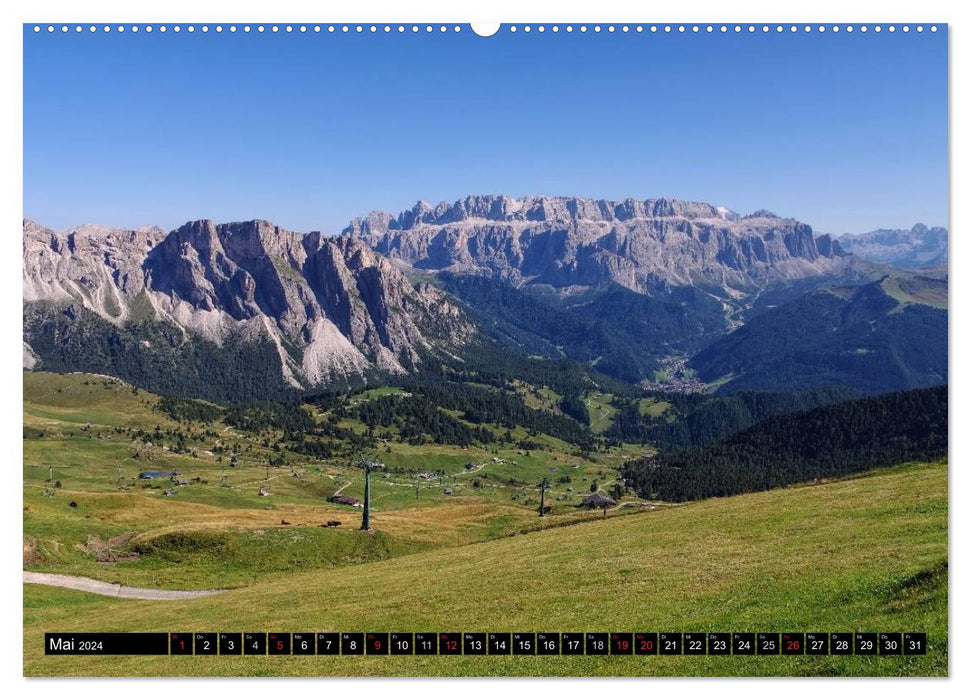 Sella Group - Vues fantastiques sur les Dolomites (Calendrier mural CALVENDO Premium 2024) 