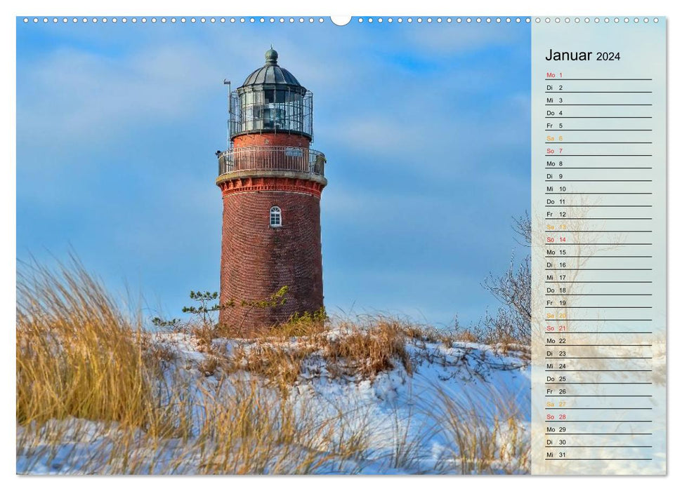 Lighthouses - maritime signposts in Germany (CALVENDO wall calendar 2024) 