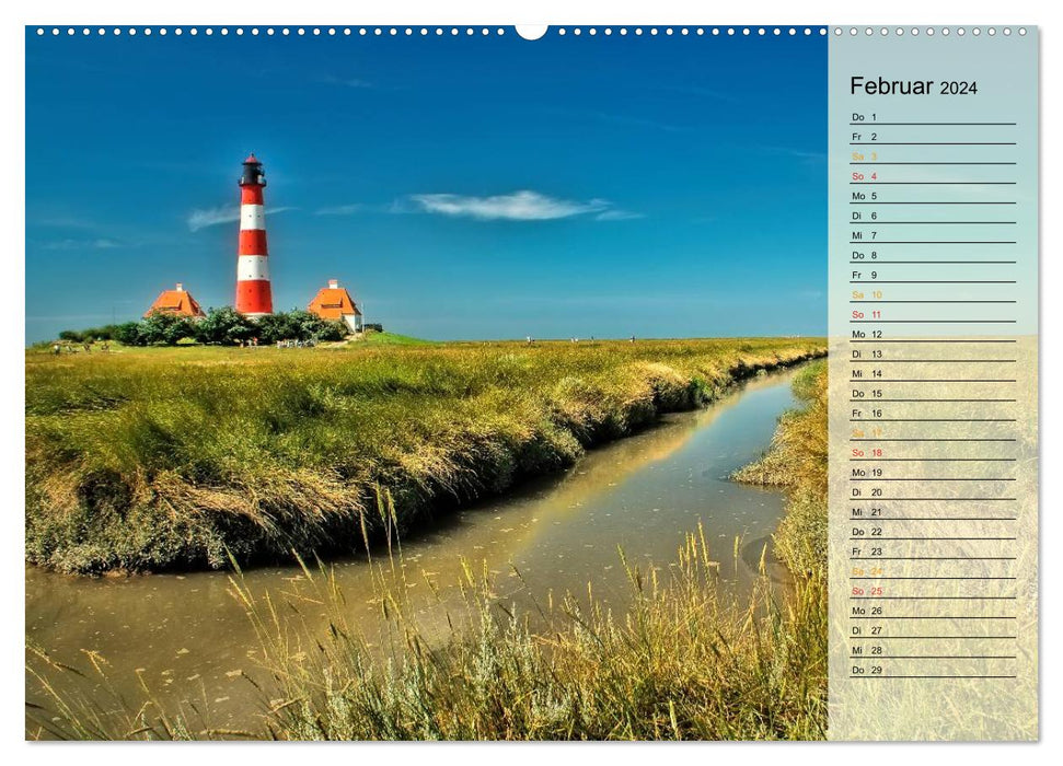 Lighthouses - maritime signposts in Germany (CALVENDO wall calendar 2024) 