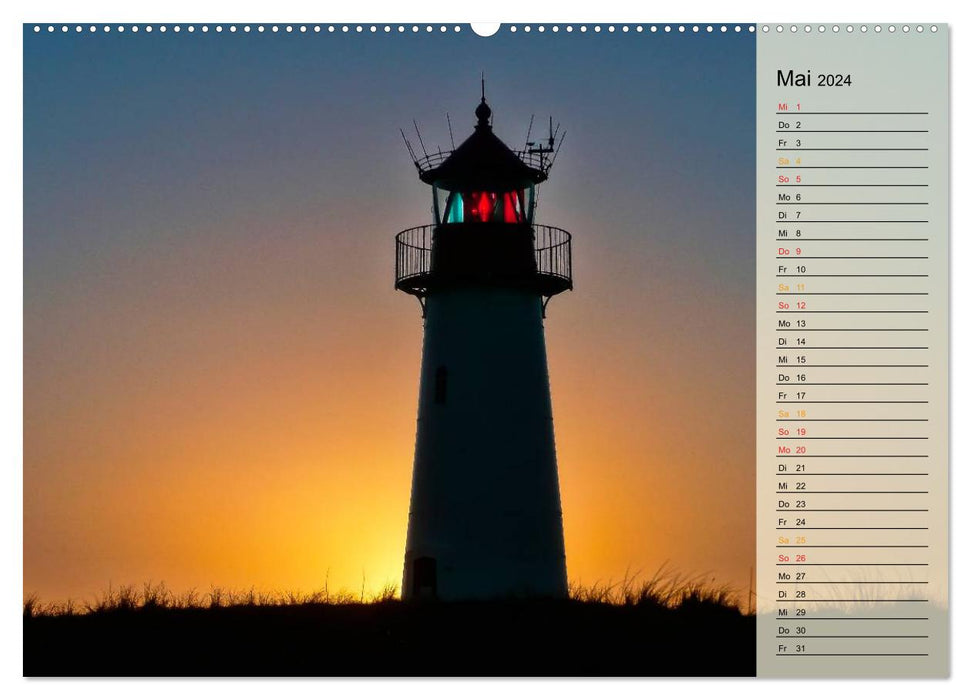 Lighthouses - maritime signposts in Germany (CALVENDO wall calendar 2024) 