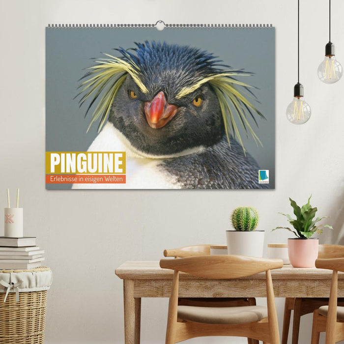 Pingouins : Expériences dans des mondes glacés (Calendrier mural CALVENDO 2024) 