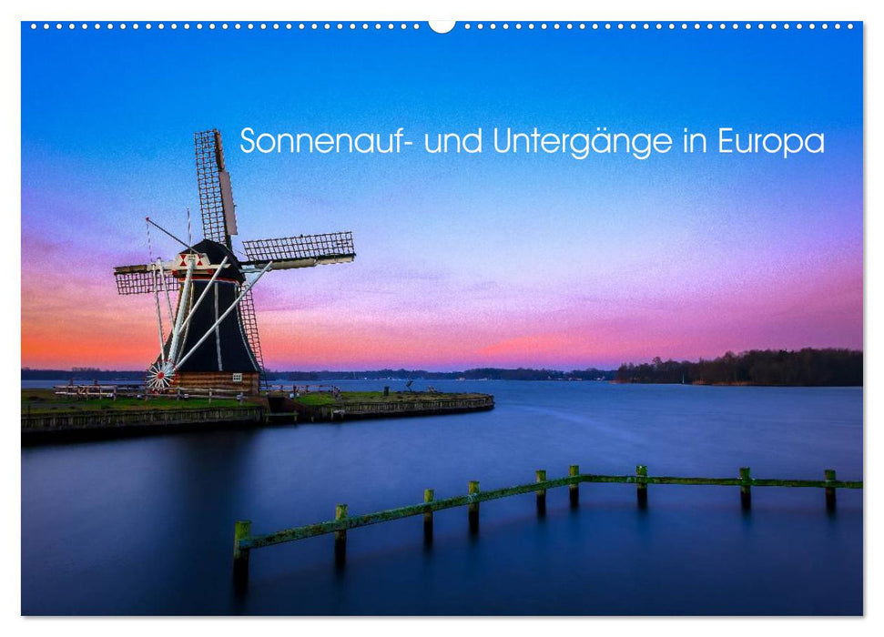 Sunrises and sunsets in Europe (CALVENDO wall calendar 2024) 