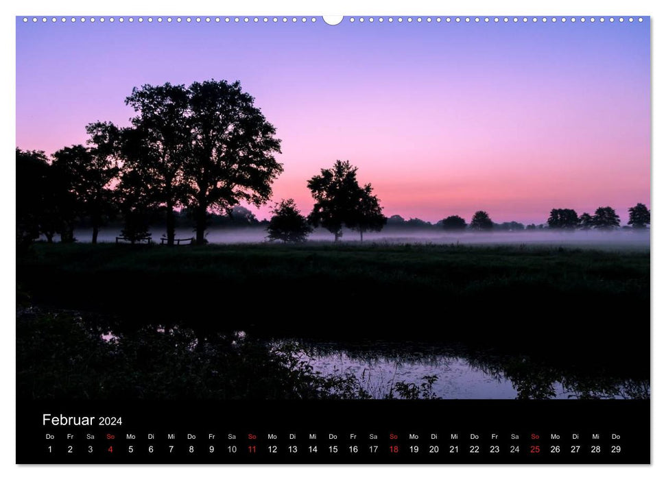 Sunrises and sunsets in Europe (CALVENDO wall calendar 2024) 