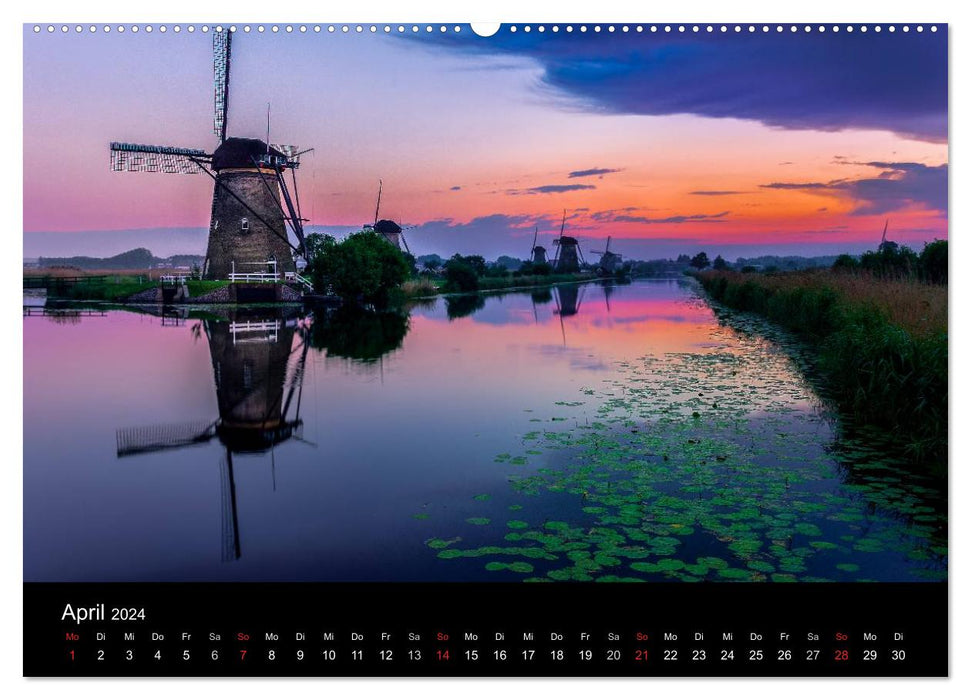 Levers et couchers de soleil en Europe (calendrier mural CALVENDO 2024) 