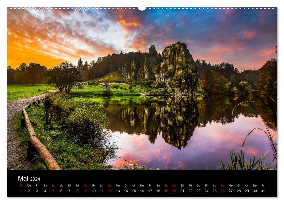 Levers et couchers de soleil en Europe (calendrier mural CALVENDO 2024) 