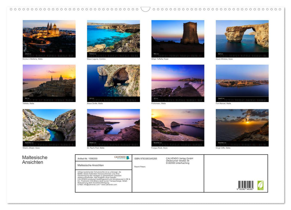 Maltese views (CALVENDO wall calendar 2024) 