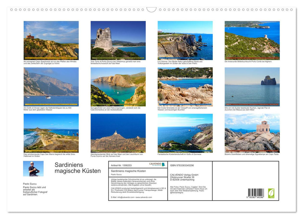 Sardinia's magical coasts (CALVENDO wall calendar 2024) 