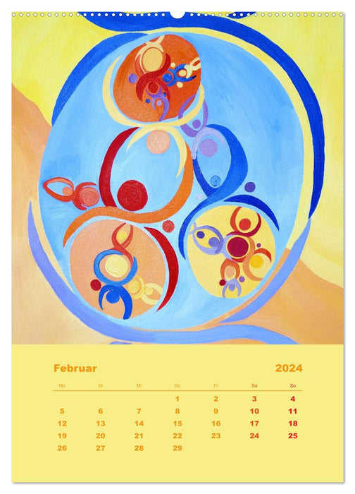 Light is colorful - painting in acrylic and aqua oil (CALVENDO wall calendar 2024) 