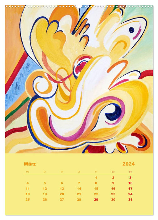 Light is colorful - painting in acrylic and aqua oil (CALVENDO wall calendar 2024) 