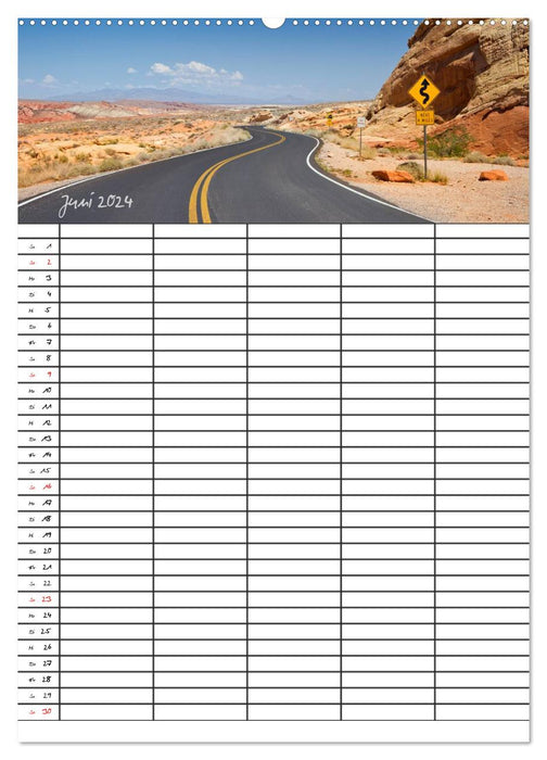 USA Multifaceted Southwest / Family Planner (CALVENDO Wall Calendar 2024) 