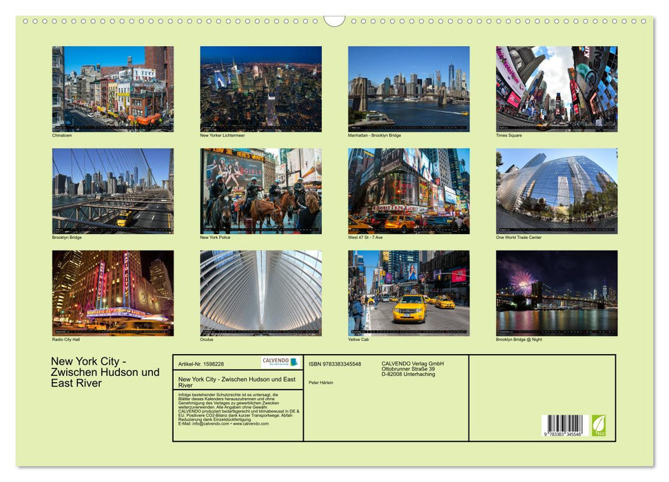 New York City - Zwischen Hudson und East River (CALVENDO Wandkalender 2024)