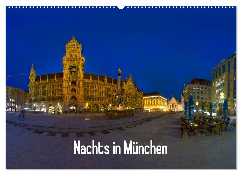 La nuit à Munich (calendrier mural CALVENDO 2024) 