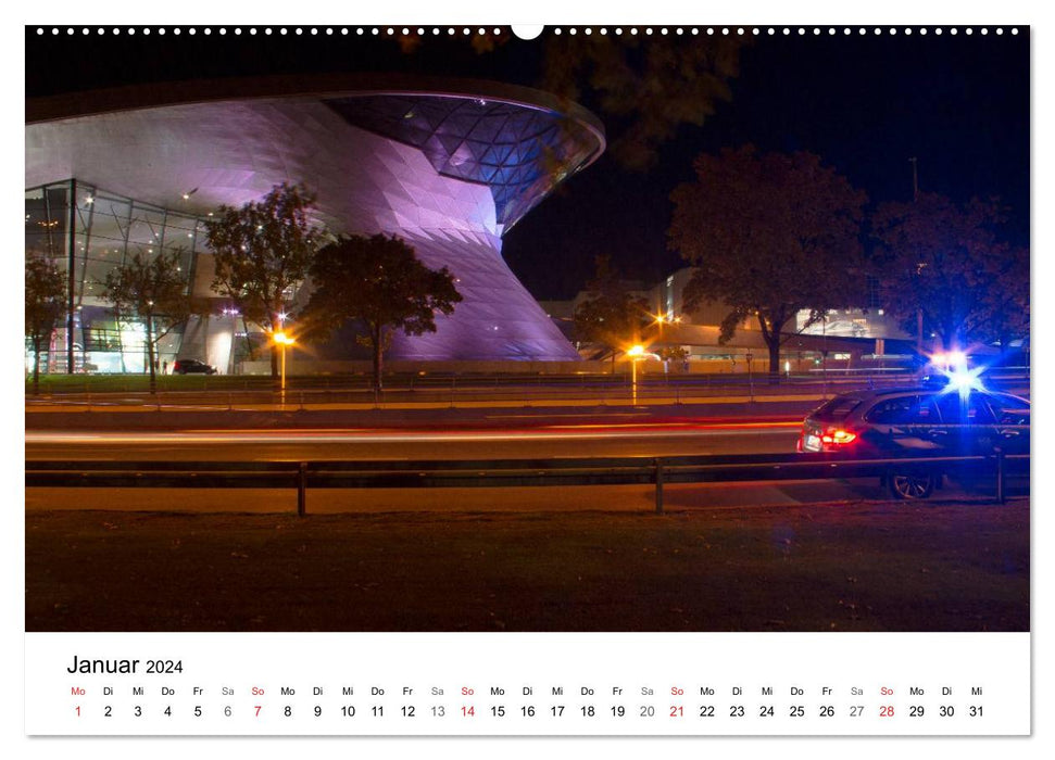 At night in Munich (CALVENDO wall calendar 2024) 