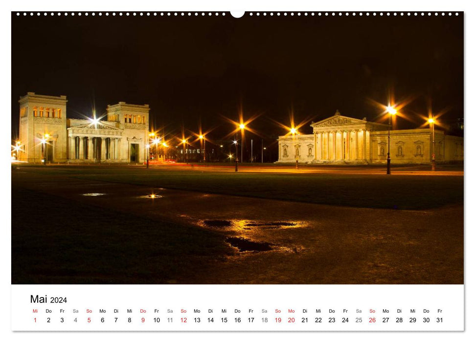 Nachts in München (CALVENDO Wandkalender 2024)