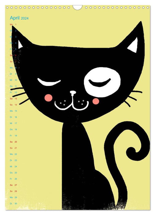 Tierische Motive von Little Miss Arty Illustrationen (CALVENDO Wandkalender 2024)